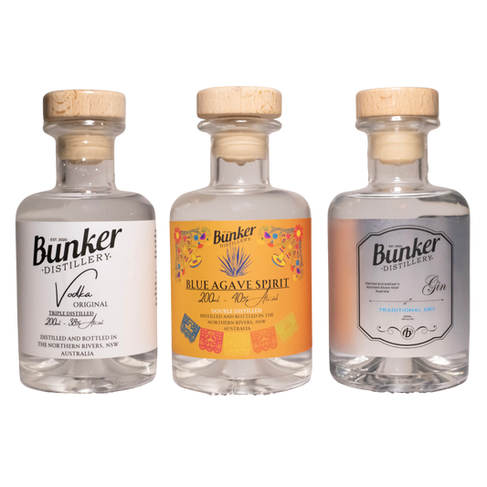 Alcohol Tasting Pack (Mixed) | Agave, Gin & Vodka -  3 x 200ml